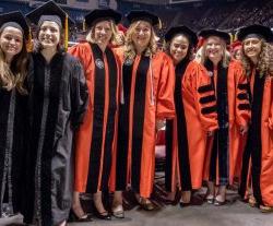 Doctoral students at Commencement